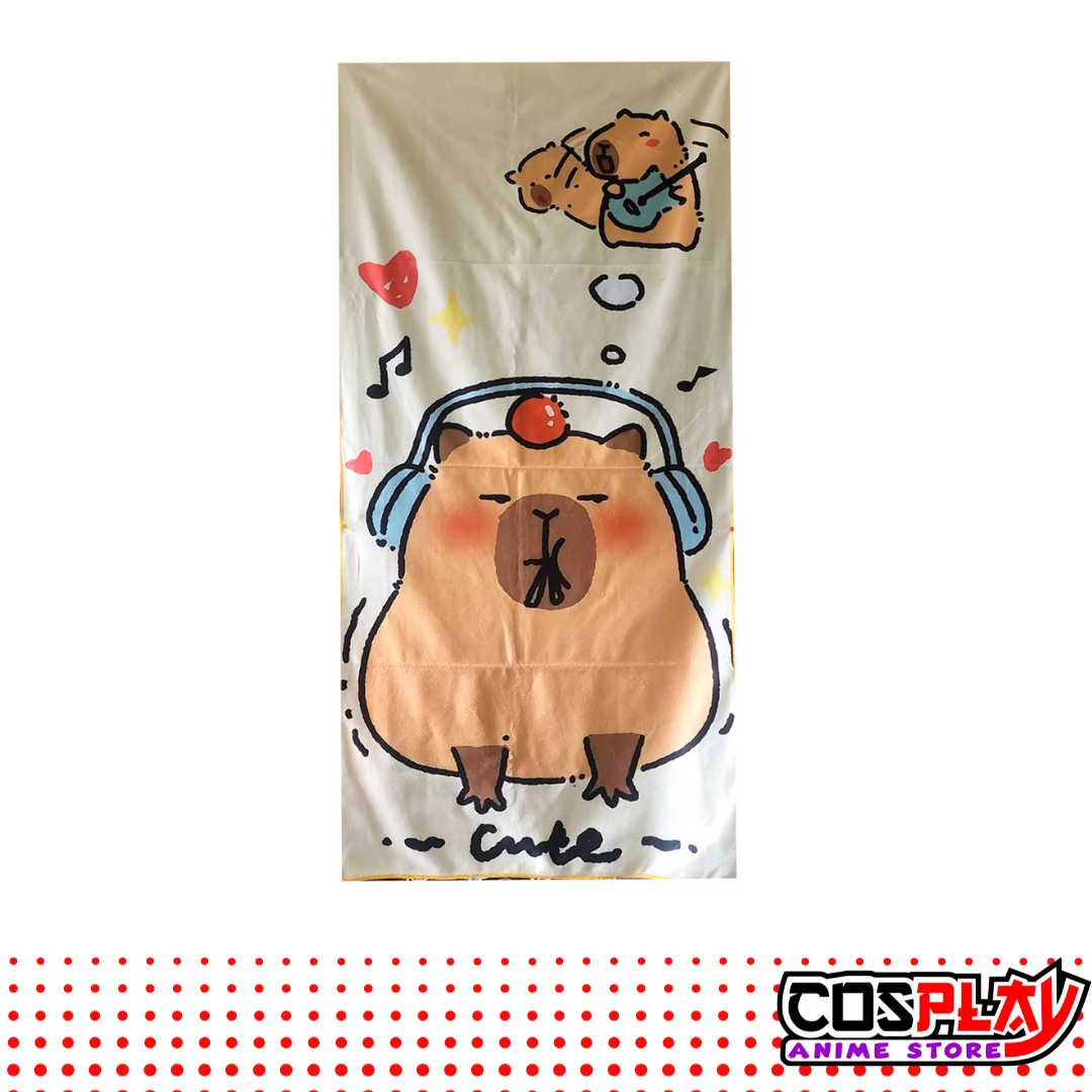 Toallón Infantil Microfibra Premium - Capybara Carpincho - Algodón. 1,50 X 70