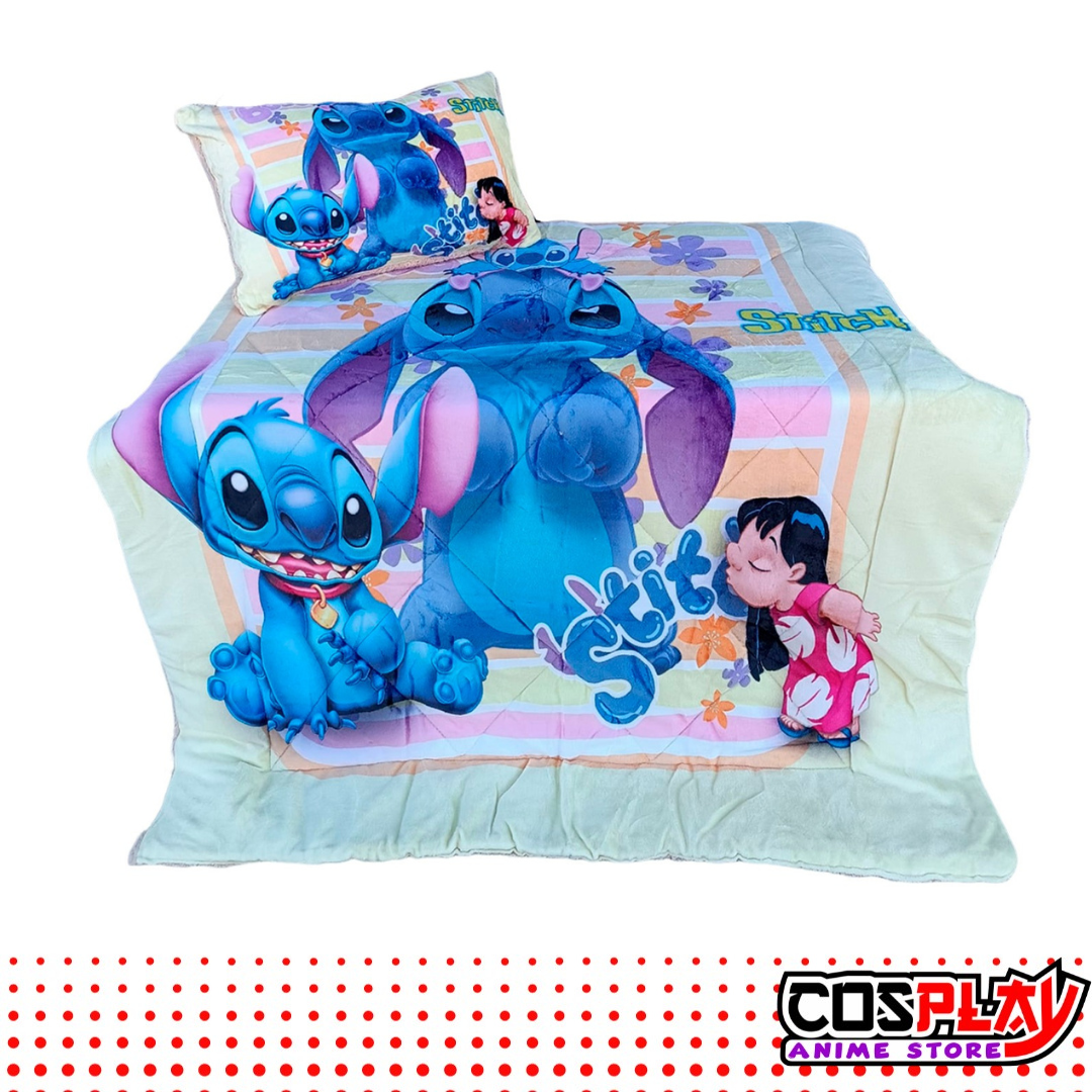 Pack Acolchado Corderito - Durazno + Sabanas Stitch Disney