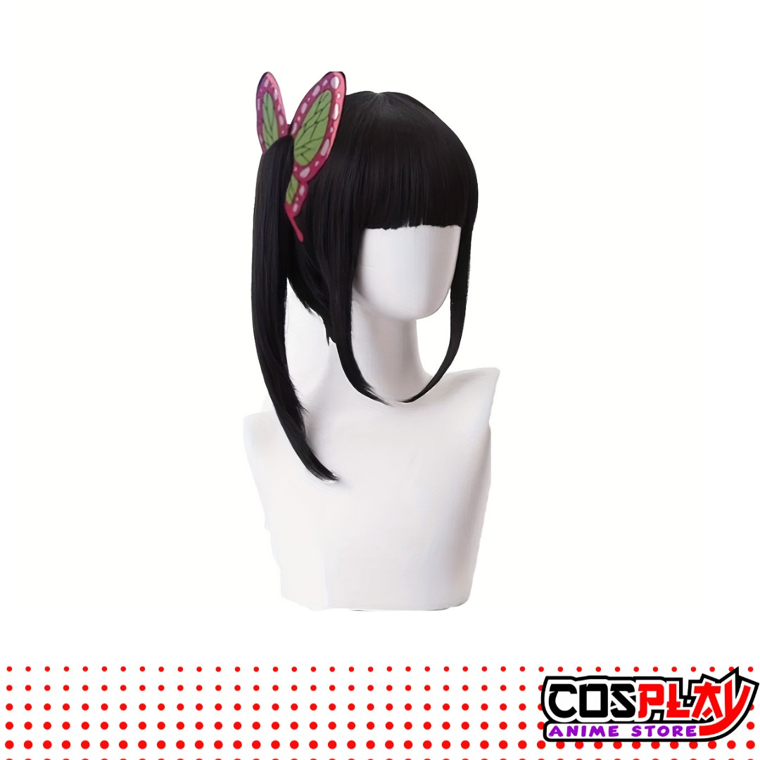 Peluca Anime Cosplay 36cm Kanao Demon Slayer Calidad Premium