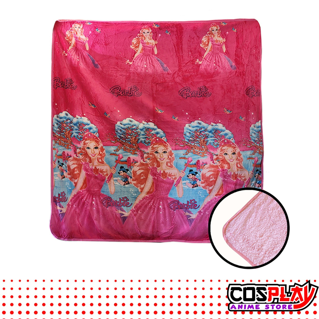 Cubrecama Polar De Barbie Rosa Colcha Cobertor