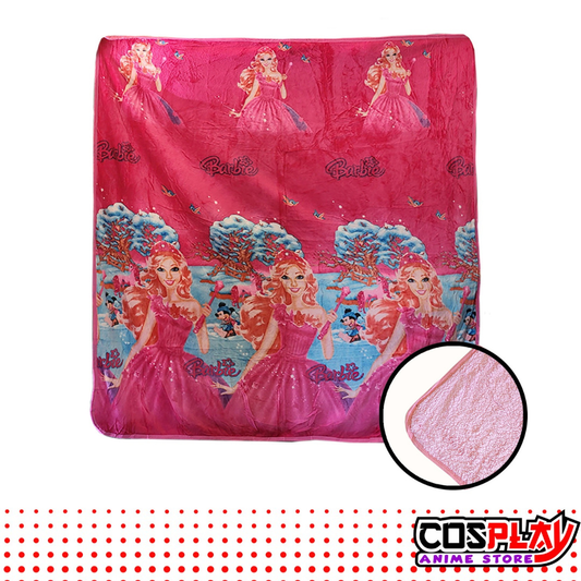 Cubrecama Polar De Barbie Rosa Colcha Cobertor