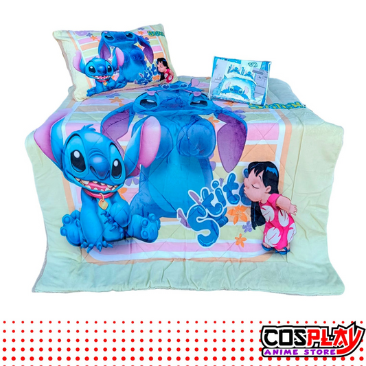 Pack Acolchado Corderito - Durazno + Sabanas Stitch Disney