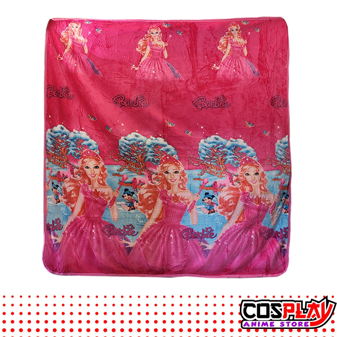 Cubrecama Polar De Barbie Rosa Colcha Cobertor