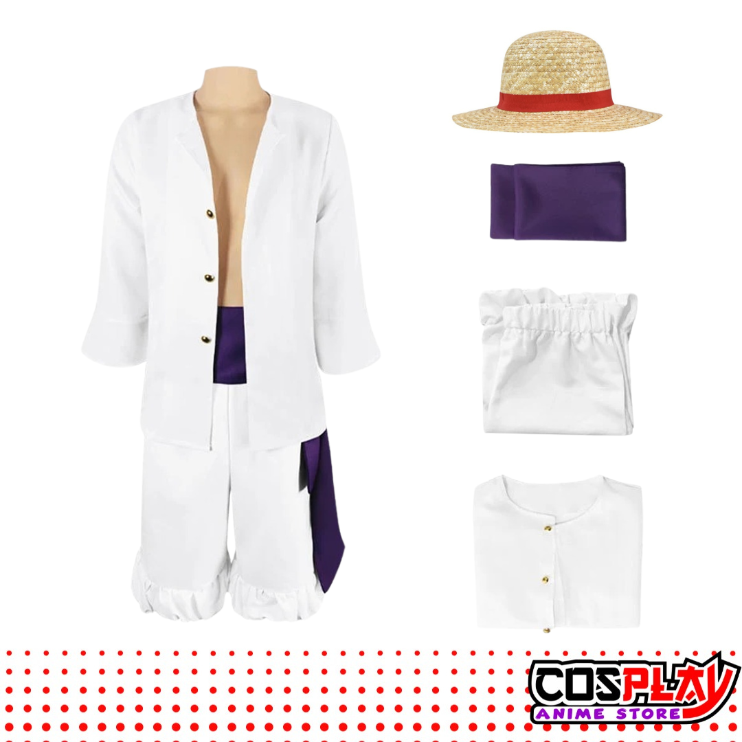 Disfraz Completo Luffy Gear 5 - One Piece Traje+Gorro