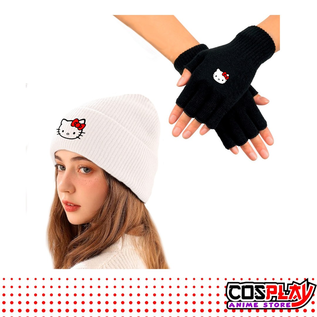 Kit De Invierno Gorro + Guantes Hello Kitty Sanrio