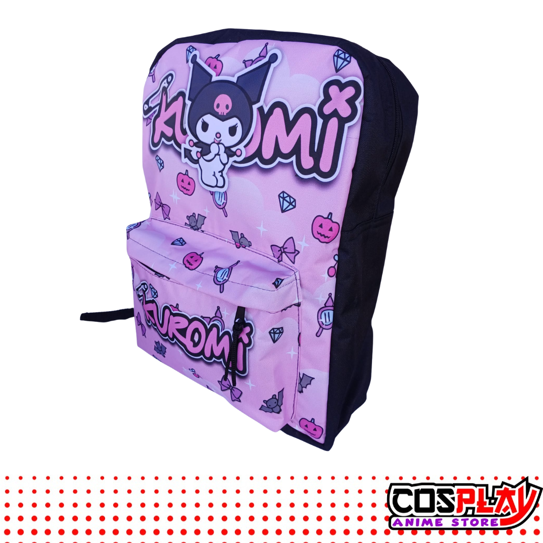 Kit Mochila Y Cartuchera Kuromi Lona Premium