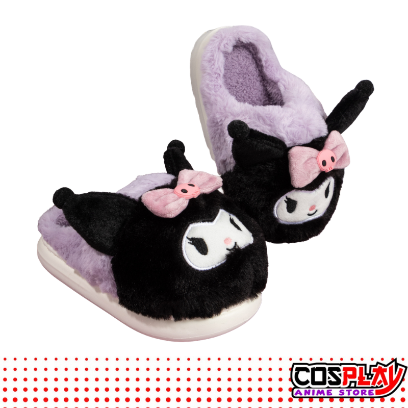Pantuflas De Kuromi Peluditas Cálidas
