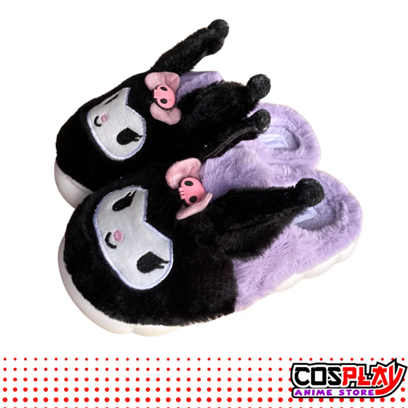 Pantuflas De Kuromi Peluditas Cálidas