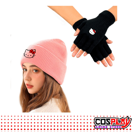 Kit De Invierno Gorro + Guantes Hello Kitty Sanrio