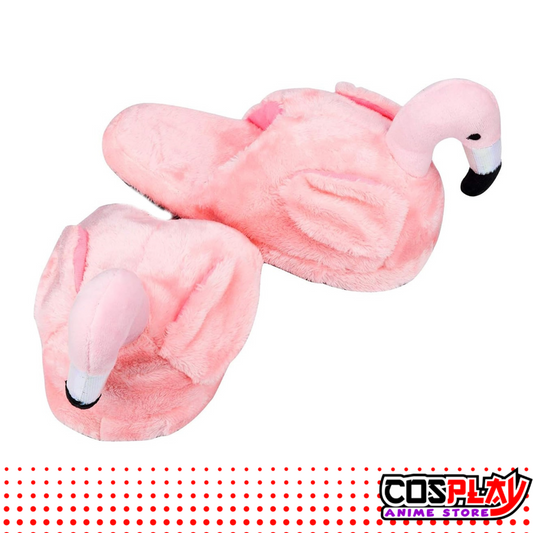 Pantuflas Flamingo Infantiles y Adultos Talle Único Rosa