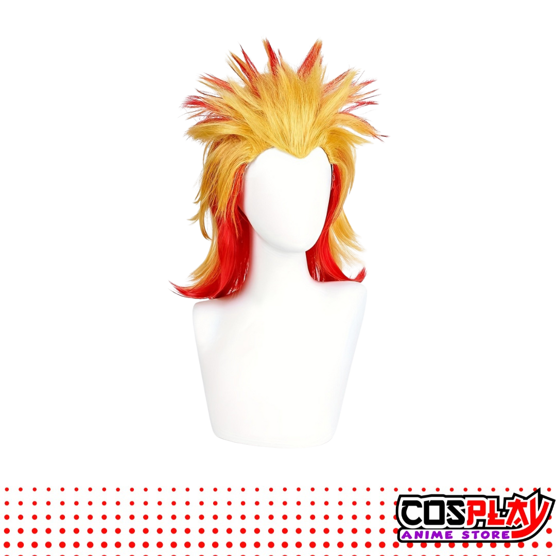 Peluca Anime Cosplay Rengoku Demon Slayer Calidad Premium