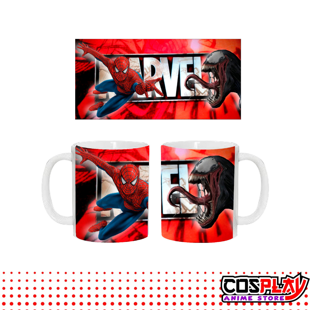 Taza Blanca Spiderman