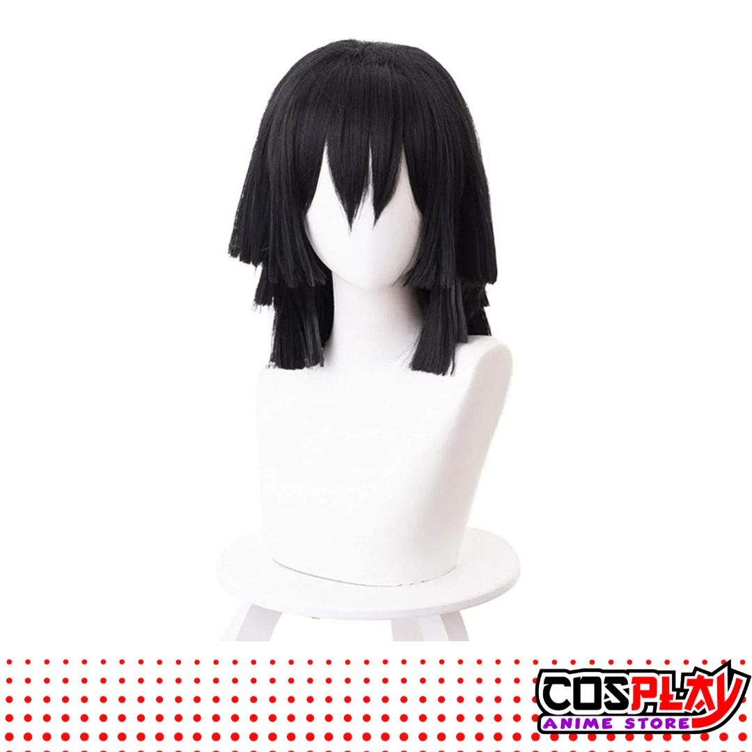 Peluca Anime Cosplay Iguro Obanai Demon Slayer Premium