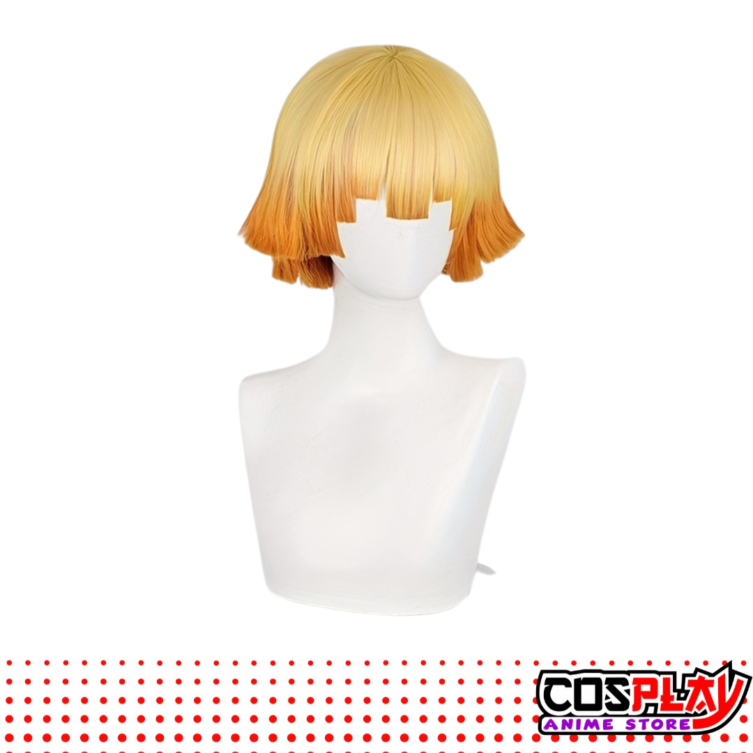 Peluca Anime Cosplay Zenitsu Demon Slayer Calidad Premium