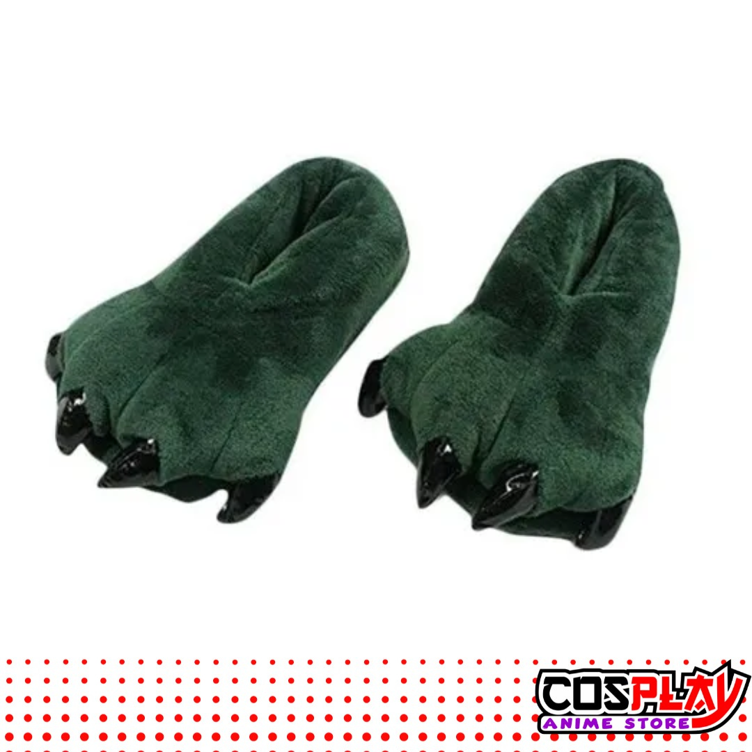 Pijama Entero Kigurumi Polar De Cocodrilo Verde + Pantuflas