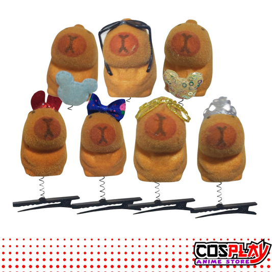 Pack 2 Broches de Pelo Capibara Carpincho Tierno