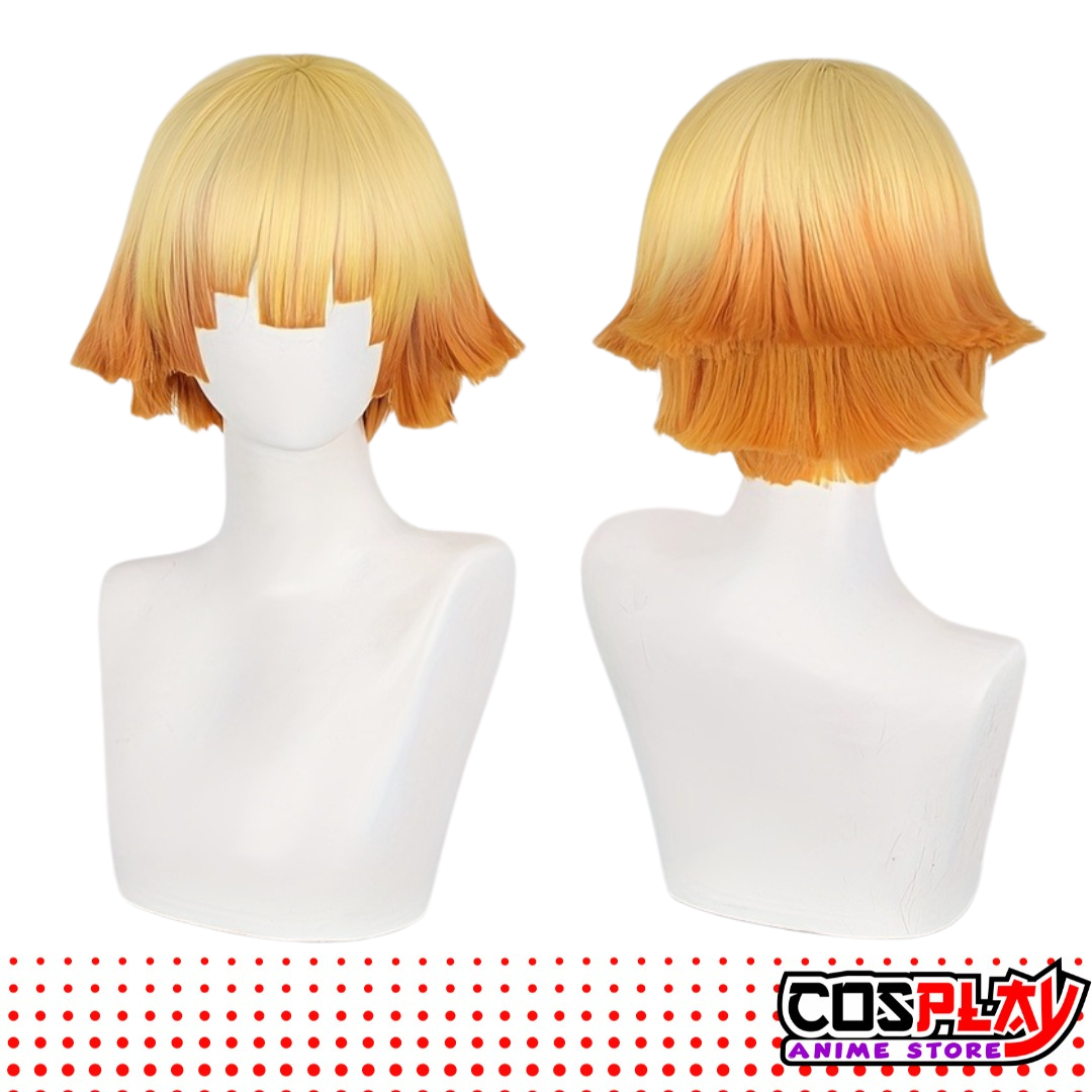 Peluca Anime Cosplay Zenitsu Demon Slayer Calidad Premium