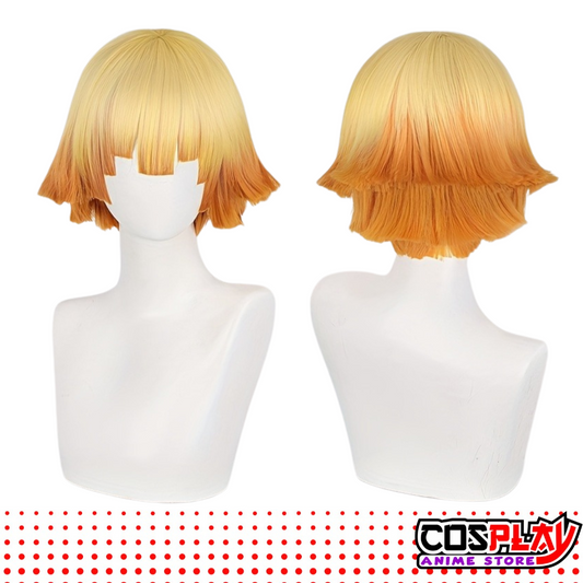 Peluca Anime Cosplay Zenitsu Demon Slayer Calidad Premium