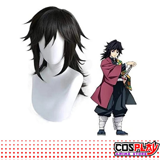 Peluca Anime Cosplay Giyu Tomioka Demon Slayer Premium