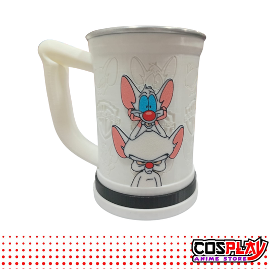 Jarra Chop Vaso Pinky y Cerebro 650ml Premium 3d