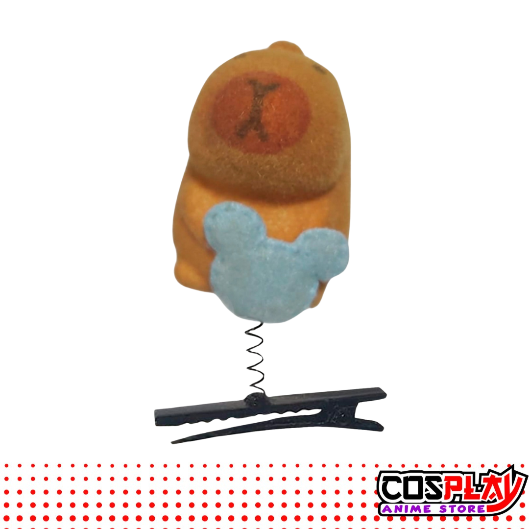 Pack 2 Broches de Pelo Capibara Carpincho Tierno