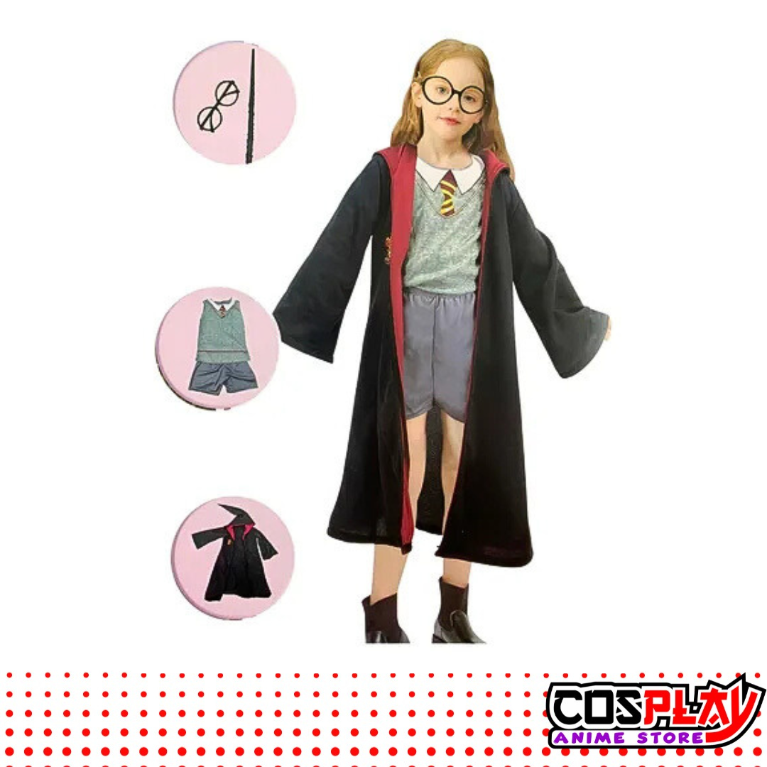 Disfraz Infantil De Mago Completo 5 Piezas Harry Potter