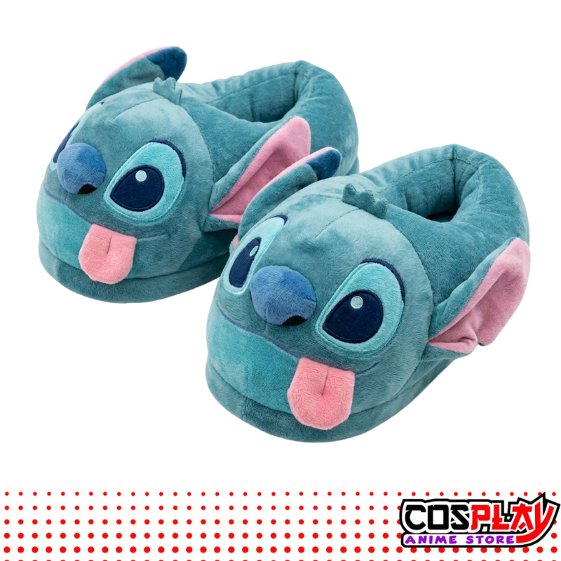 Pantuflas Ajustables Stitch Peluditas Cálidas Antideslizante