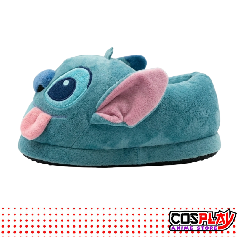 Pantuflas Ajustables Stitch Peluditas Cálidas Antideslizante