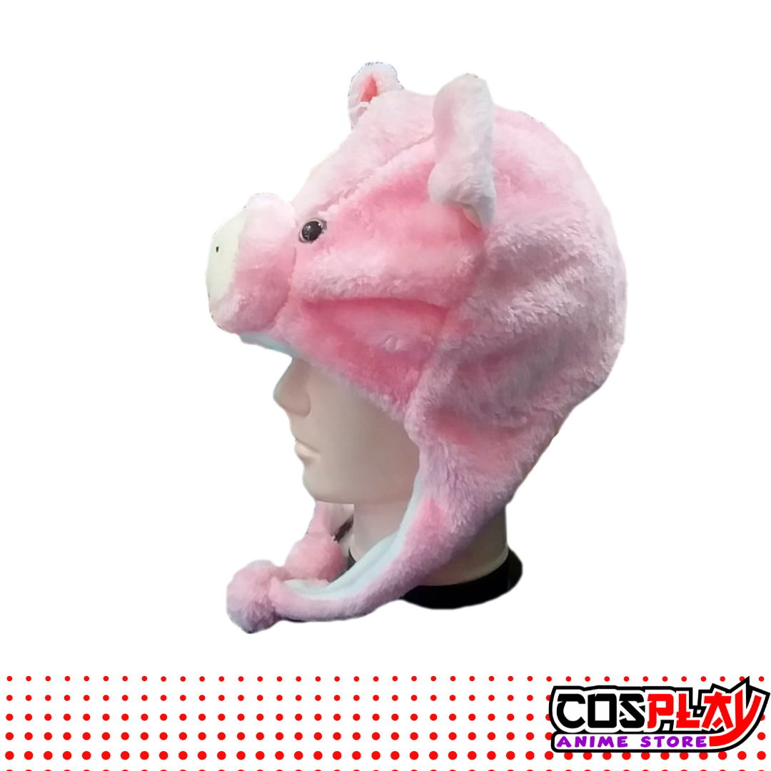 Gorro Animales Felpa / Cerdito