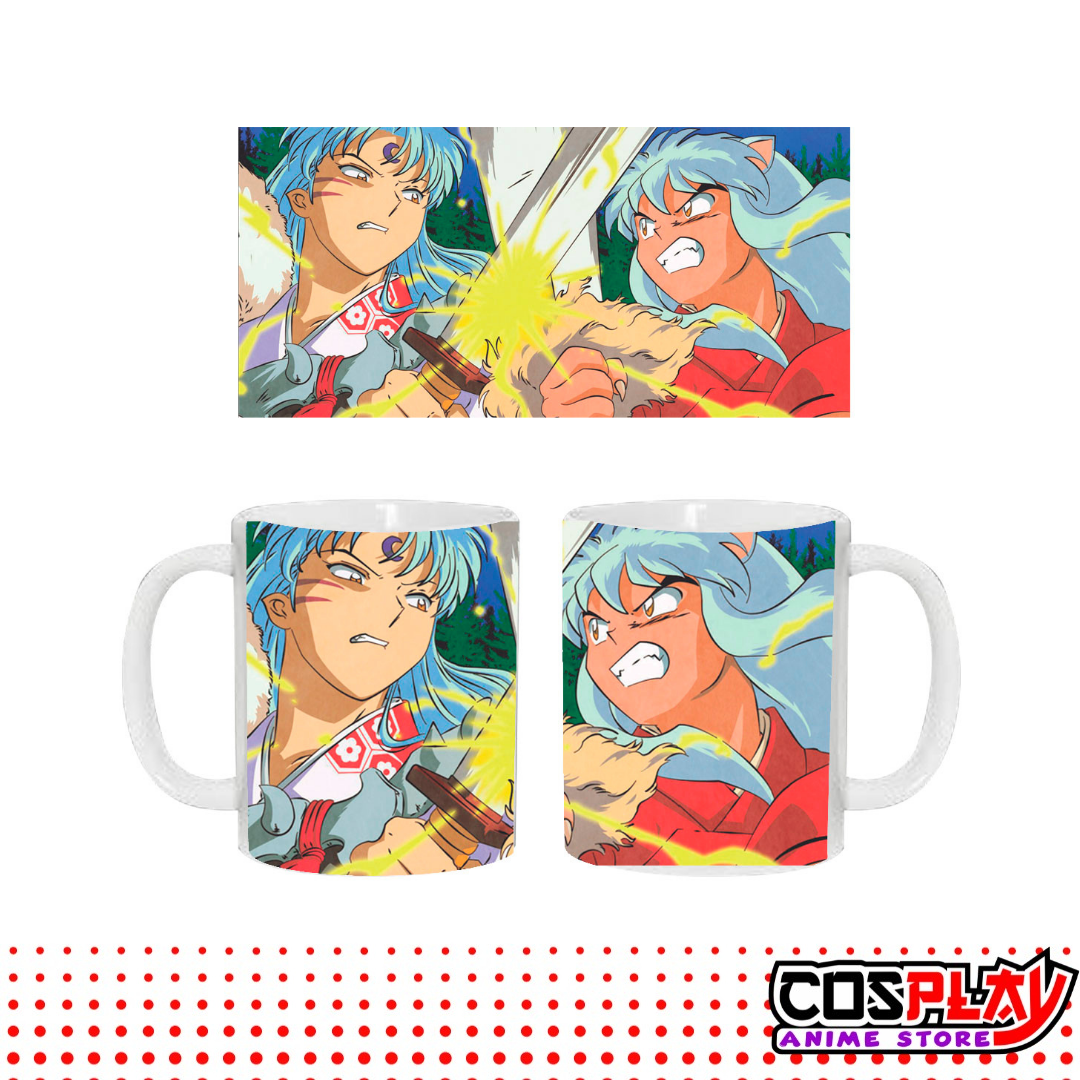 Taza Blanca Inu Yasha