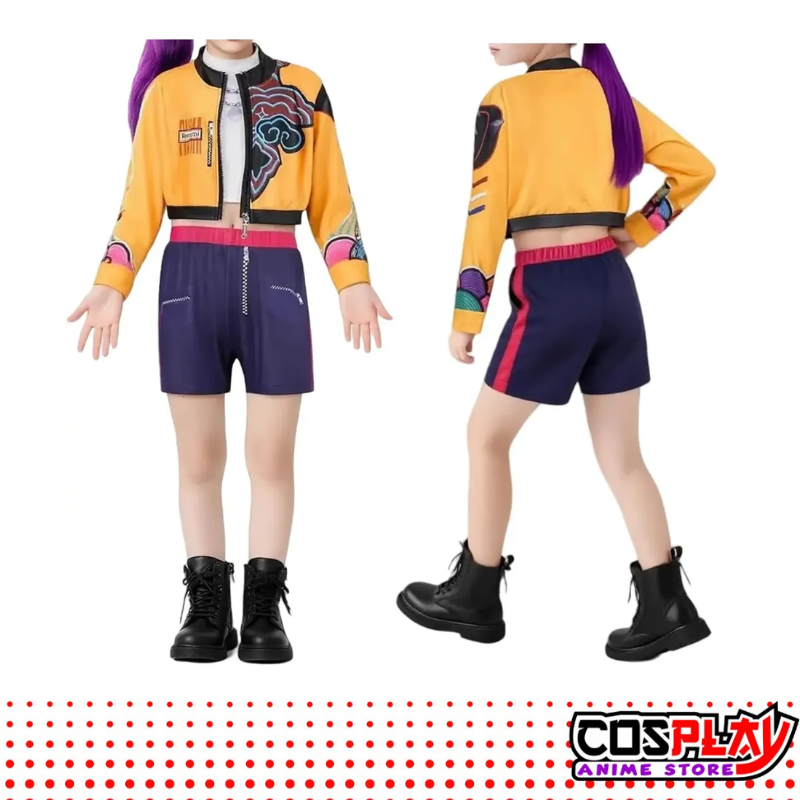 Conjunto Cosplay Kpop Demon Hunters Rumi Huntrix Premium