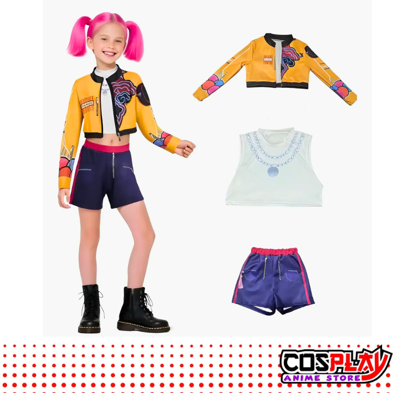 Conjunto Cosplay Kpop Demon Hunters Rumi Huntrix Premium