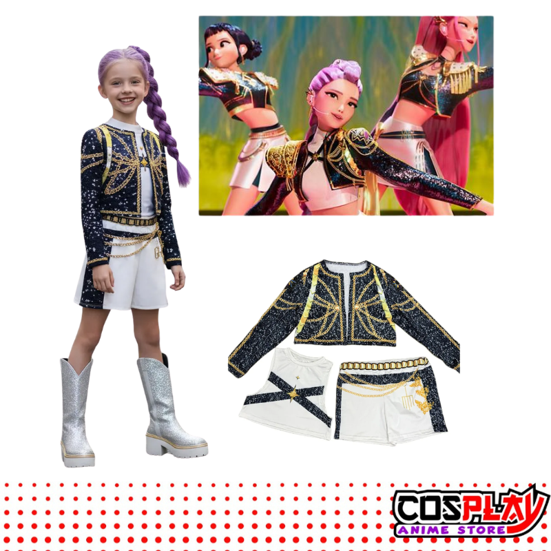 Conjunto Cosplay Baile Kpop Demon Hunters Rumi - Mira - Zoey