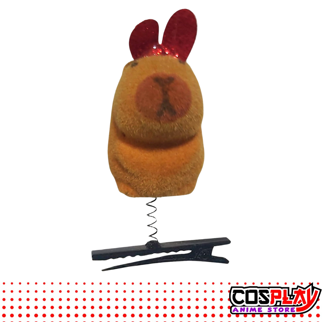 Pack 2 Broches de Pelo Capibara Carpincho Tierno
