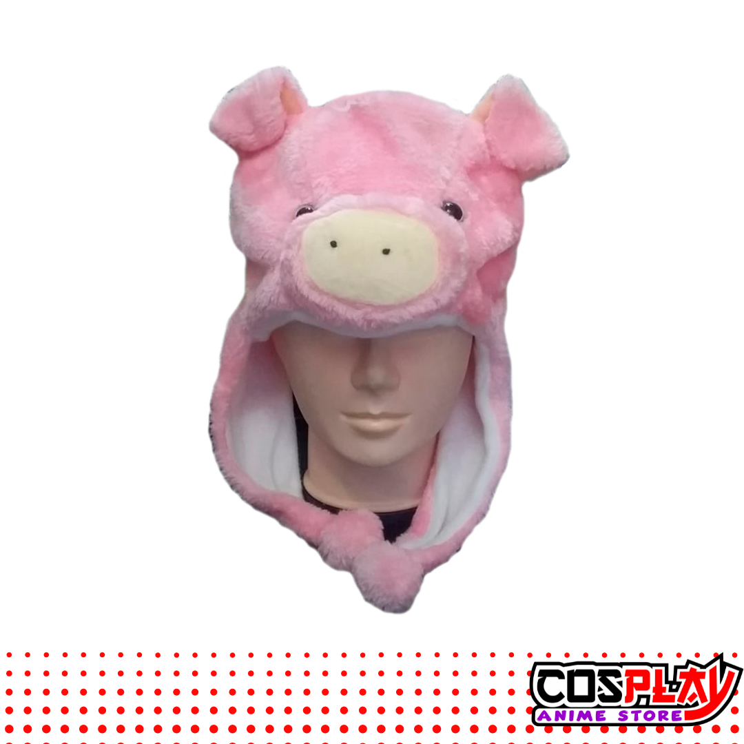 Gorro Animales Felpa / Cerdito