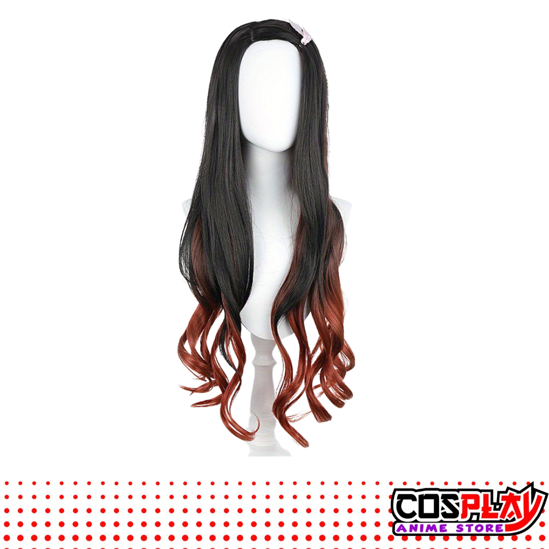 Peluca Anime Cosplay Nezuko Demon Slayer Calidad Premium