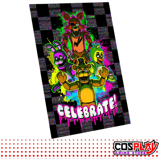 Poster Mural Hd  Full Color Celebrate - Freddy Fazbear´s