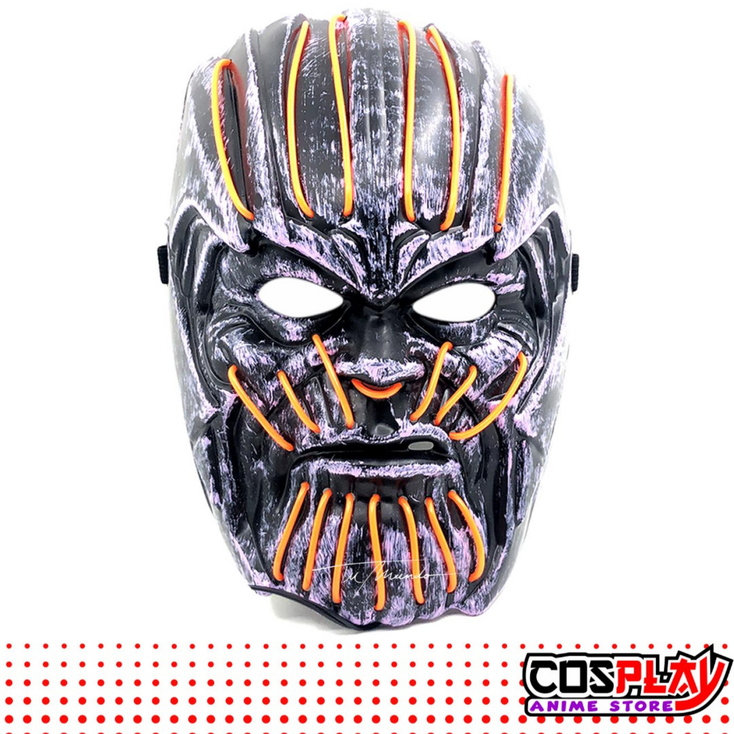 Máscara Luz Neón - Thanos - Halloween Varios Colores