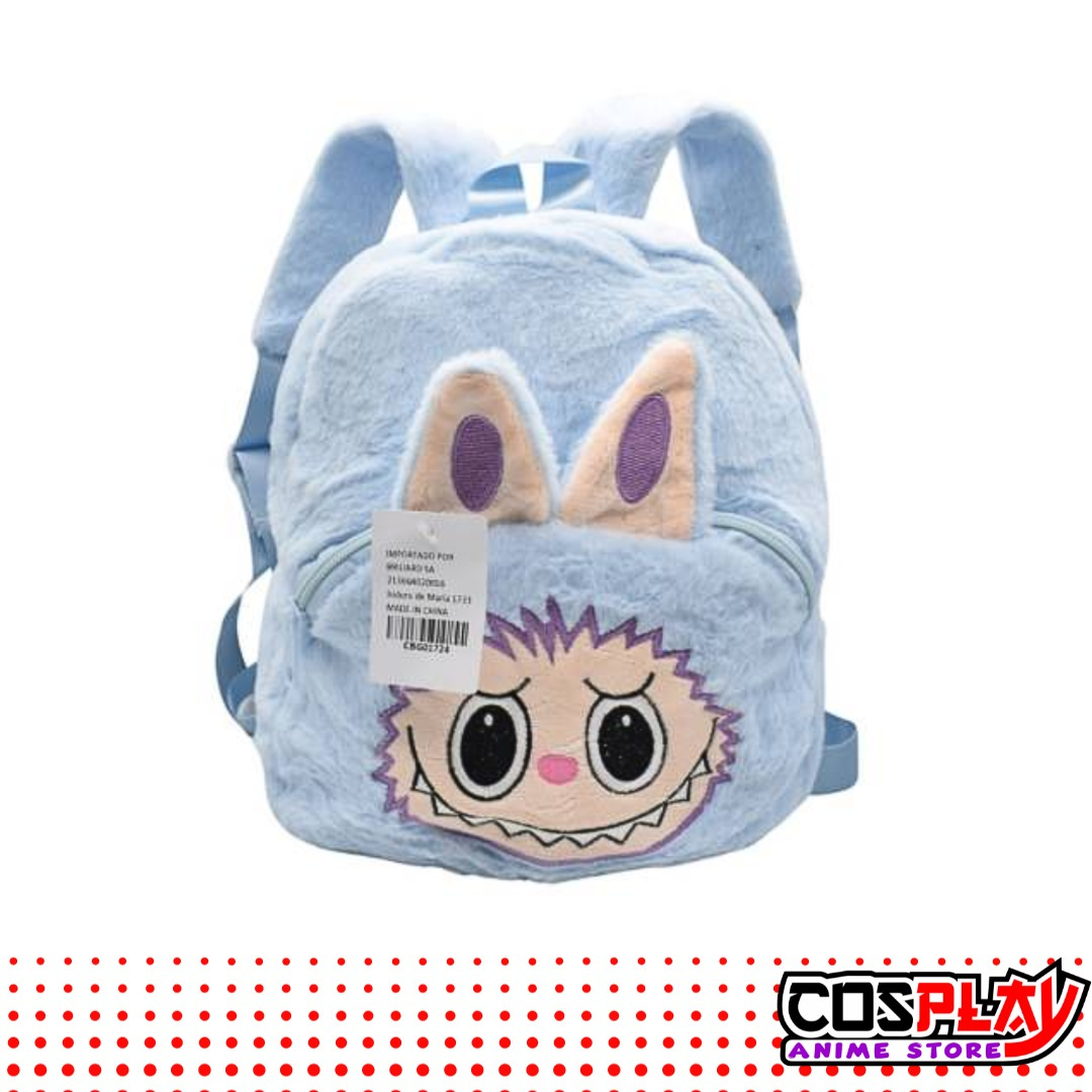 Mochila Infantil Labubu 3 Colores Peludita Suave Tierna