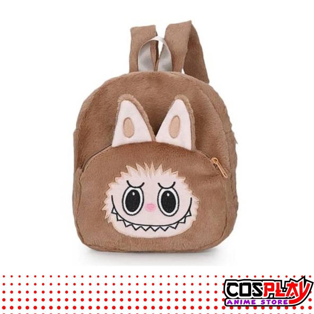 Mochila Infantil Labubu 3 Colores Peludita Suave Tierna
