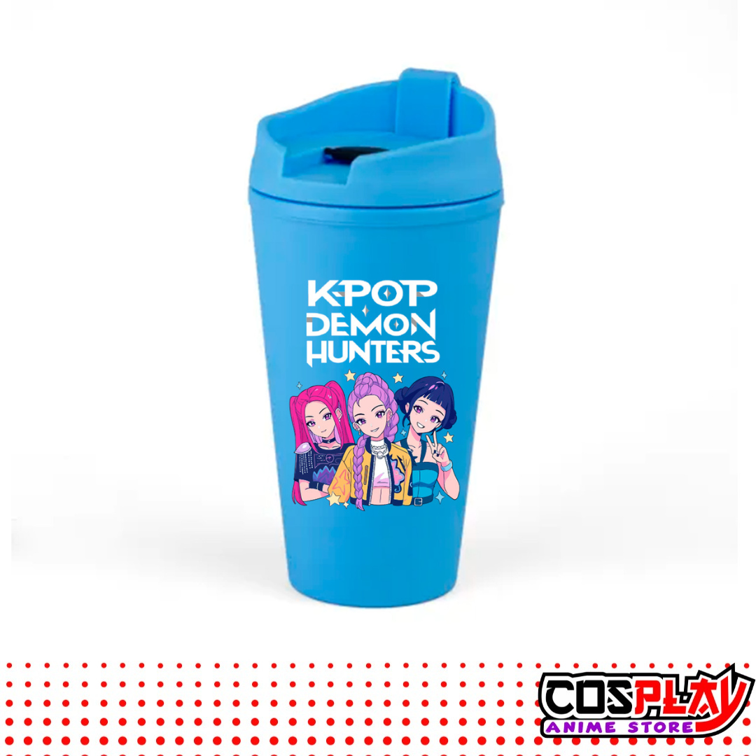 Vaso Térmico Celeste Estampado Las Guerreras Kpop 450ml