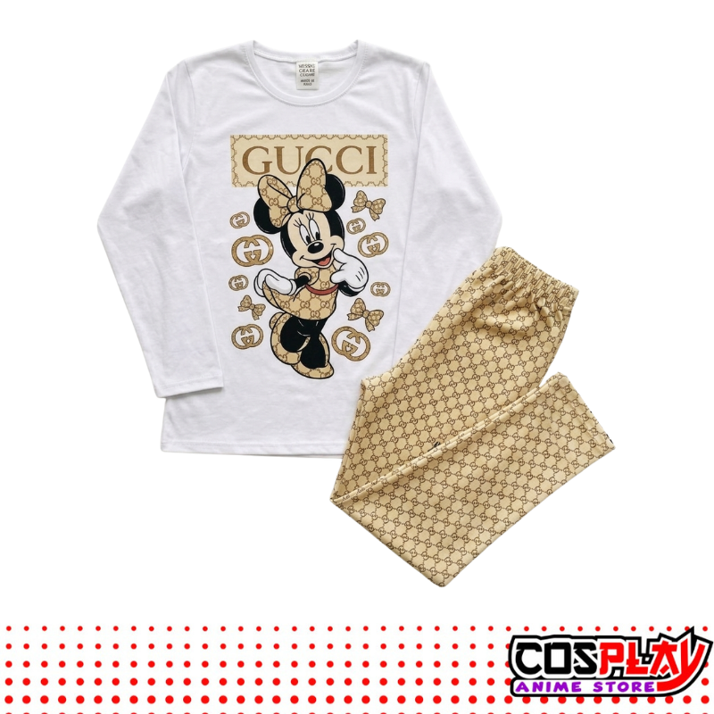 Pijama Dos Piezas Manga Larga Minnie Gucci Premium Suave