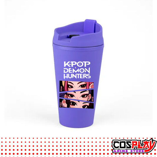Vaso Térmico Violeta Estampado Las Guerreras Kpop 450ml