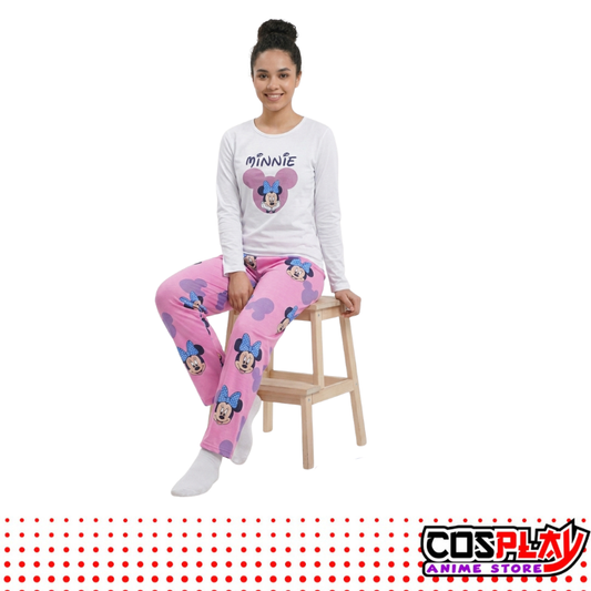 Pijama Dos Piezas Manga Larga Minnie Premium Suave