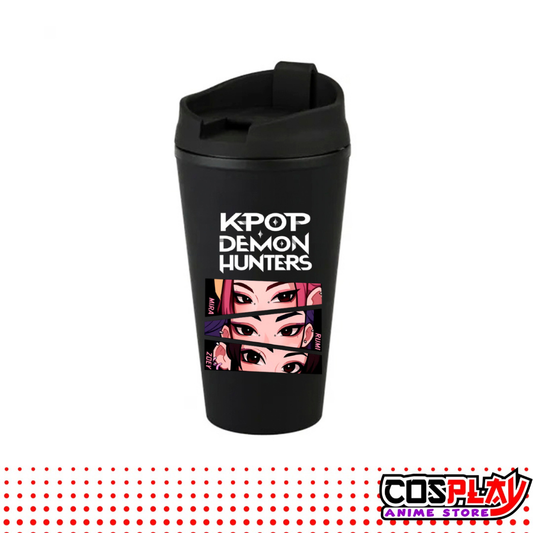 Vaso Térmico Negro Estampado Las Guerreras Kpop 450ml