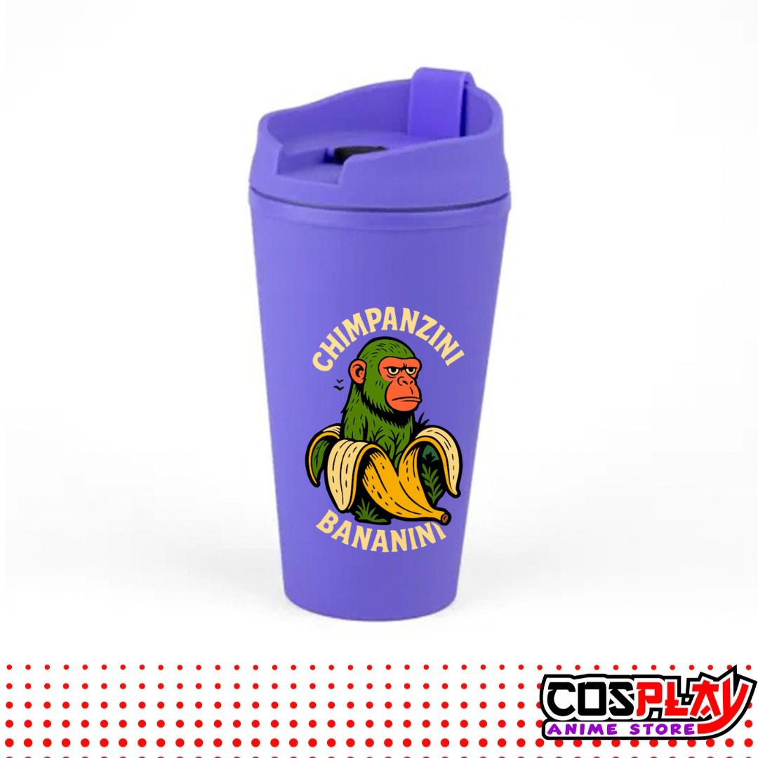 Vaso Térmico Violeta Estampado Brainrots Viral 450ml