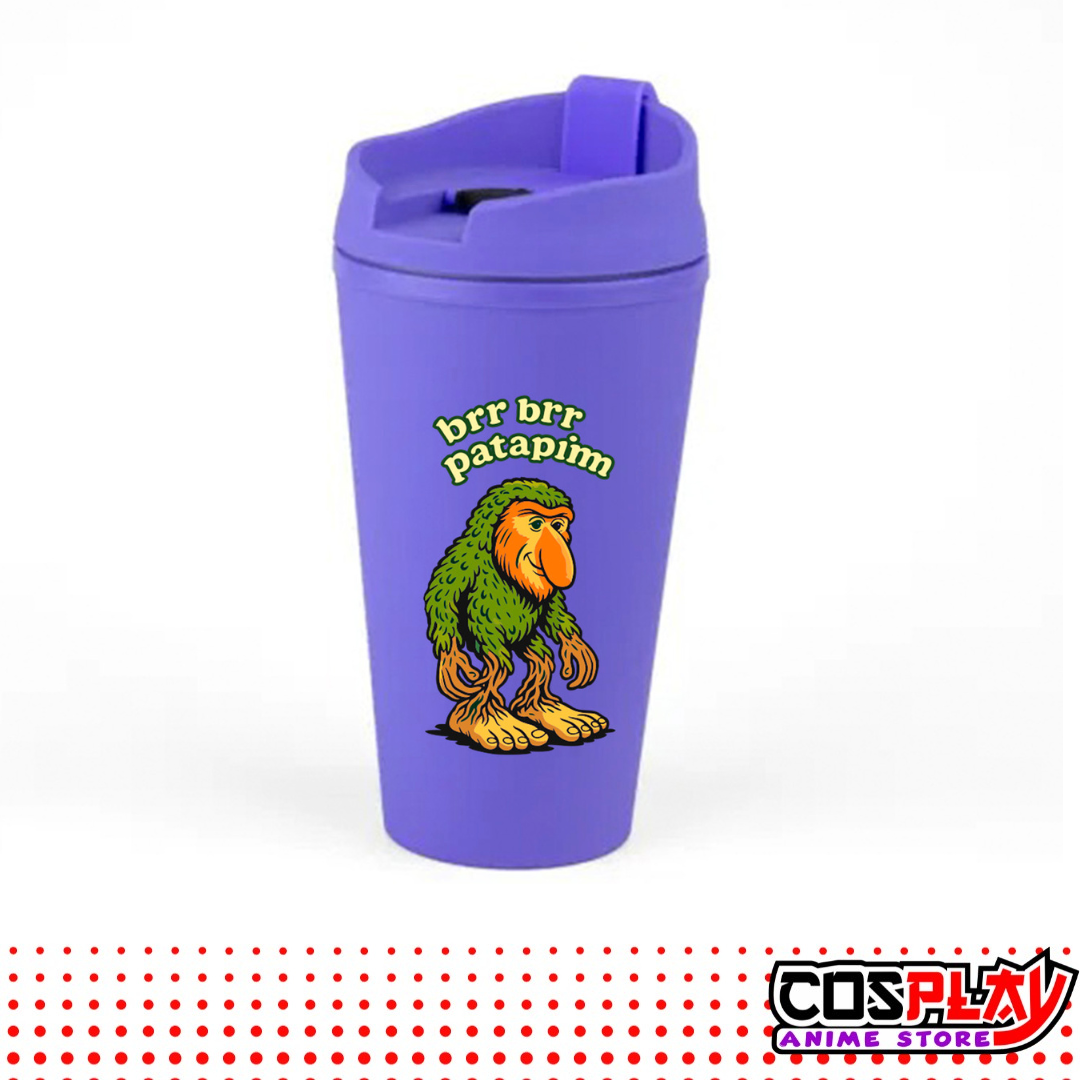 Vaso Térmico Violeta Estampado Brainrots Viral 450ml