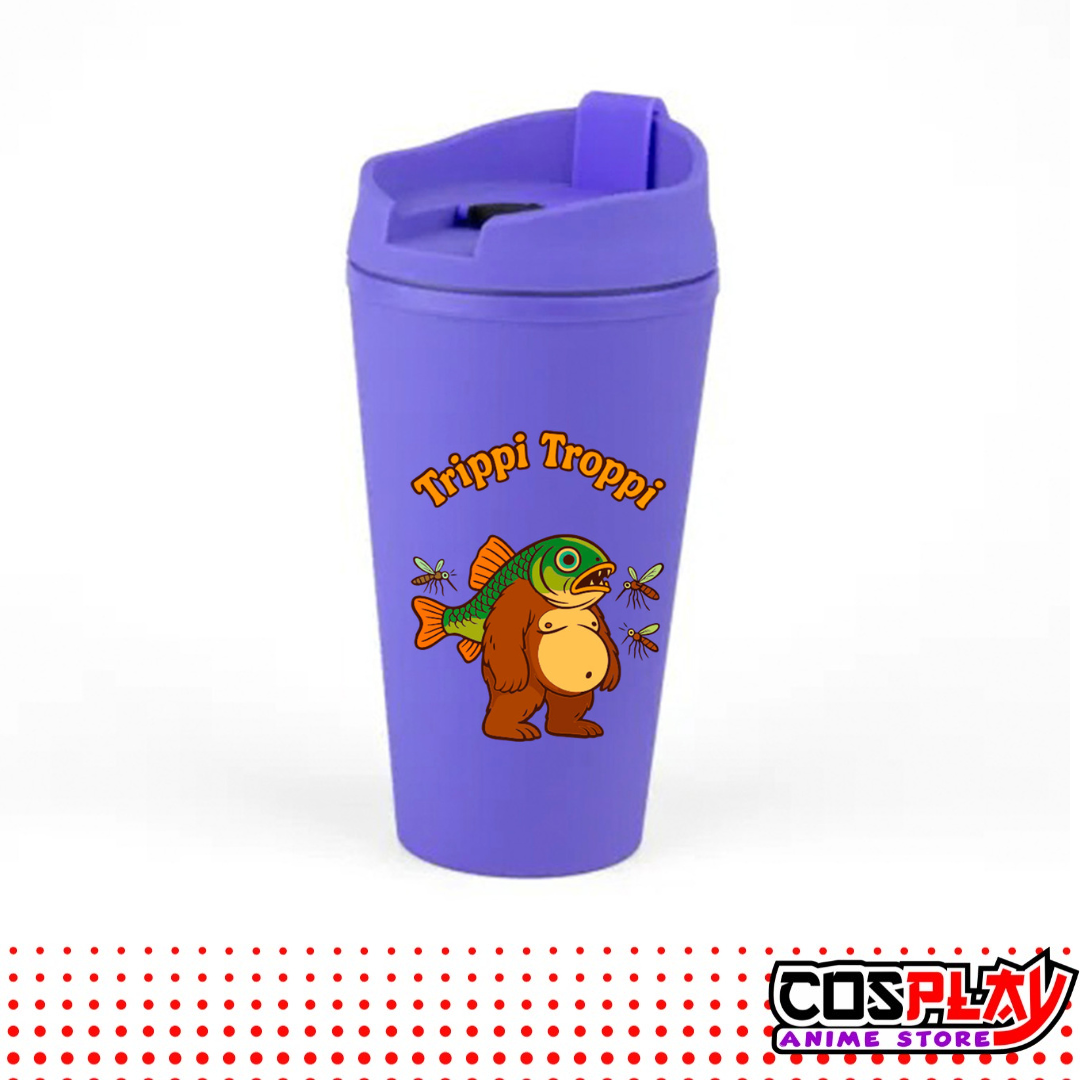 Vaso Térmico Violeta Estampado Brainrots Viral 450ml