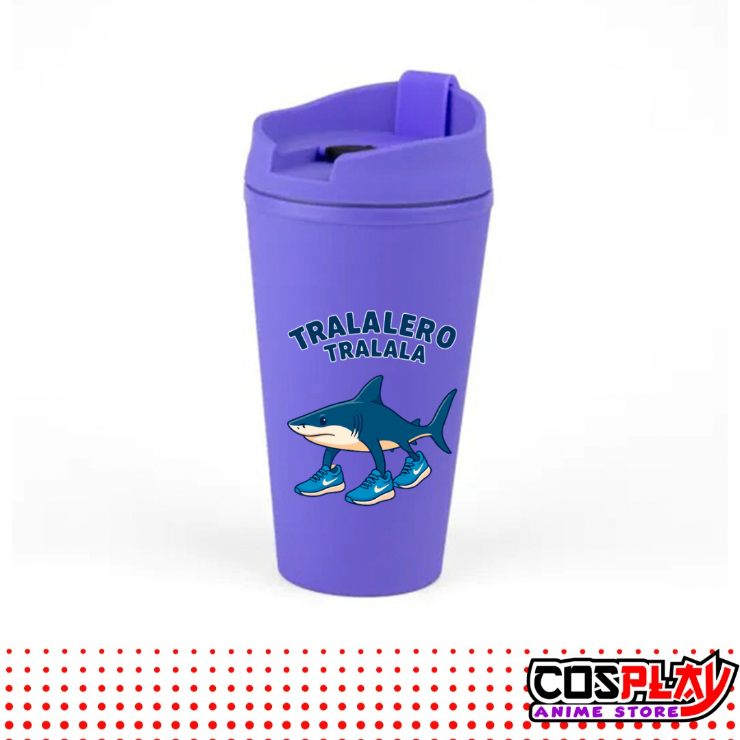 Vaso Térmico Violeta Estampado Brainrots Viral 450ml