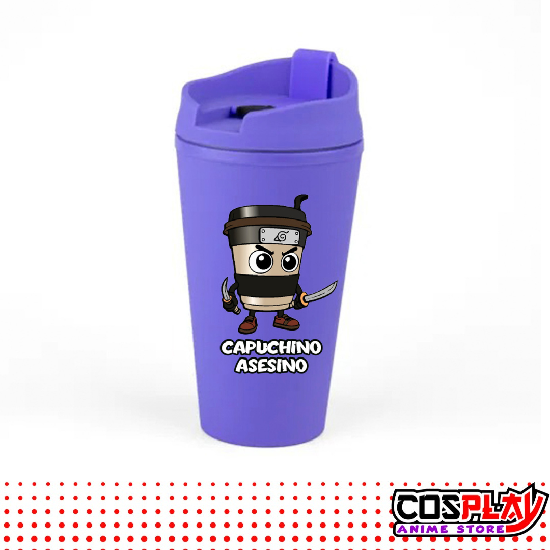 Vaso Térmico Violeta Estampado Brainrots Viral 450ml